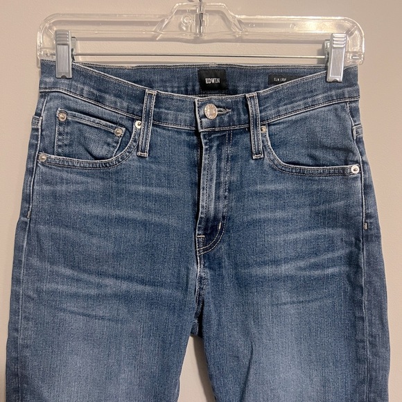 Edwin Elin Crop Straight Blue Jeans Women’s size 25 - Picture 8 of 15